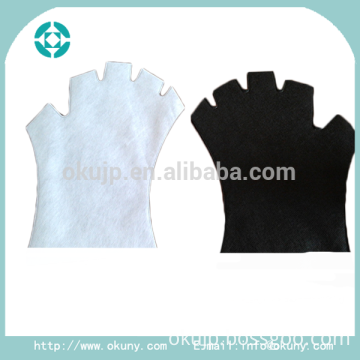 Needle-punched non-woven fingertips cut off manicure gloves